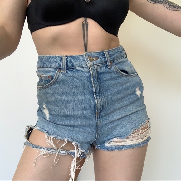 Topshop Denim Mom shorts🫶 - Picture 1 of 4